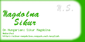 magdolna sikur business card